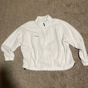 Mens white fleece Columbia jacket 3X